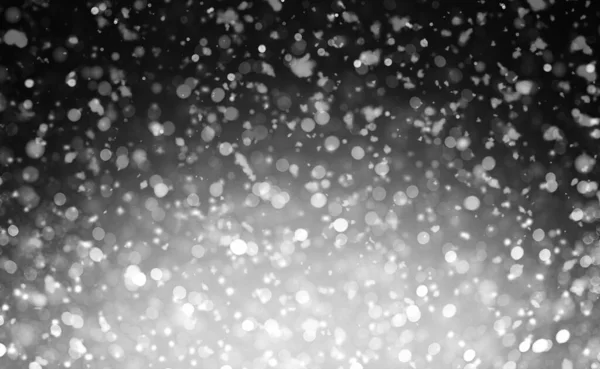 Fond Noël Blanc Brillant Avec Neige Flou — Photo
