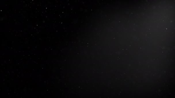 Σωματίδια Μαύρο Φόντο Γκλίτερ Σωματίδια Αστέρια Bokeh Shiny Particles Loop — Αρχείο Βίντεο