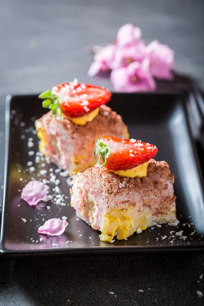Gustoso Sushi Dolce Base Frutta Fresca Sushi Dolce Come Cucina — Foto Stock
