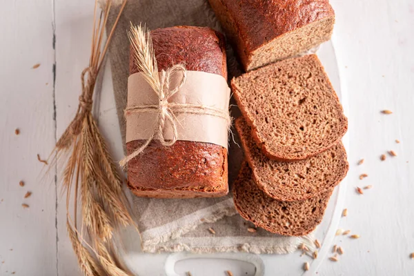 Rustikke Brød Bakt Økologiske Ingredienser Organisk Hjemmelaget Brød – stockfoto