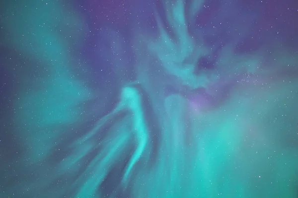 Aurora Borealis Noorderlicht Alaska Met Sterren Stockfoto