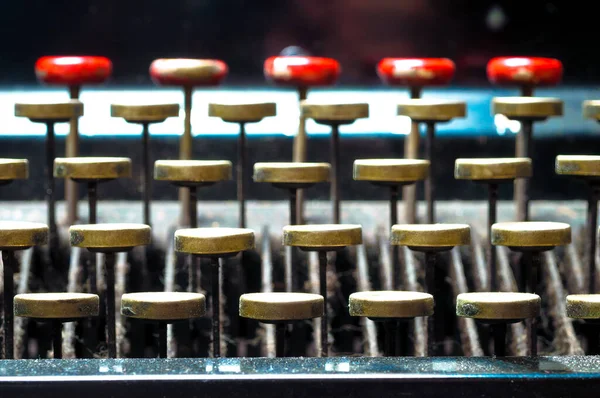 Detail Einer Antiken Schreibmaschine Interessantes Stück Mischung Aus Kunst Kultur — Stockfoto