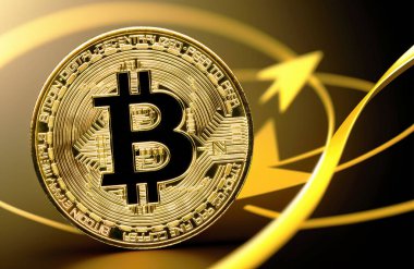Altın bir bitcoin 'in çarpıcı görüntüsü. Simgesel kripto para biriminin karmaşık detaylarını yakalamak, bu görsel yenilikleri, zenginliği ve küresel finansın geleceğini temsil ediyor. Finansal pazarlama ya da teknik içerik için mükemmel.