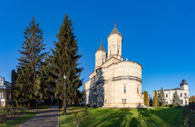 Kutsal Üç Hiyerarşi Manastırı 'nın ya da Iasi' deki Trei Ierarhi Manastırı 'nın bir resmi..