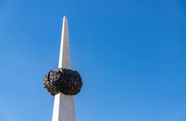 A picture of the Memorial of Rebirth, in Bucharest.