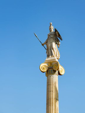 A picture of the Athena Column of the Academy of Athens.