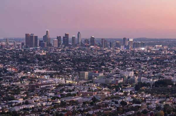 Ein Bild Der Innenstadt Von Los Angeles Bei Sonnenuntergang — Stockfoto