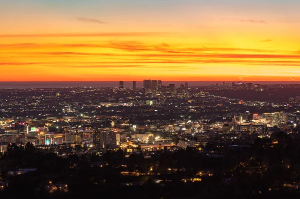 Obraz Zachodniego Los Angeles Zachodzie Słońca — Zdjęcie stockowe