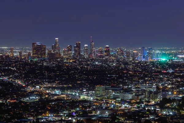Obraz Downtown Los Angeles Nocy — Zdjęcie stockowe
