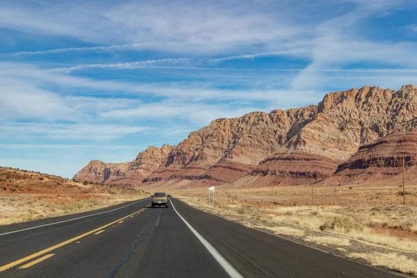 Uma Foto Route Arizona Sua Paisagem Formação Rochosa — Fotografia de Stock