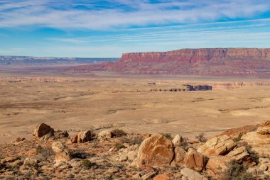 Arizona çölünden görünen Büyük Kanyon manzarasının bir resmi..
