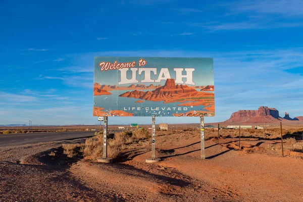Obraz Witamy Utah Stan Znak — Zdjęcie stockowe