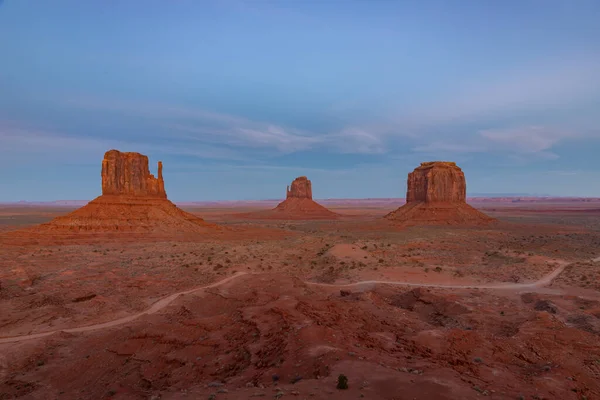 Ein Bild Der Landschaft Monument Valley Bei Sonnenuntergang Mit Den — Stockfoto
