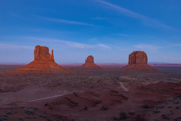 Picture Monument Valley Landscape Early Evening Night West Mitten Butte — Stock Photo, Image
