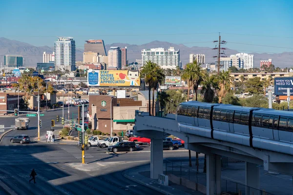 Bild Las Vegas Monorail East Sahara Avenue — Stockfoto