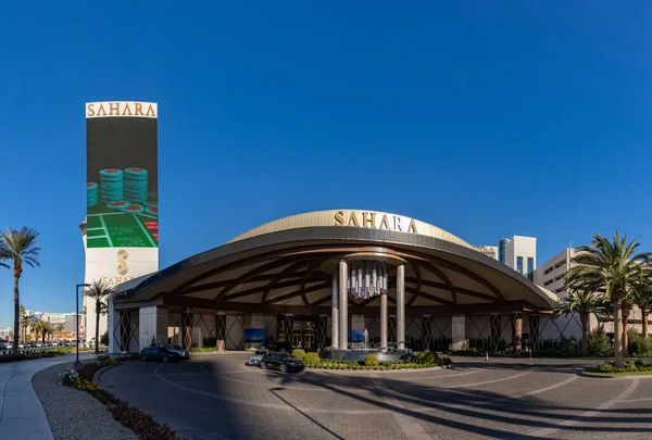 Uma Foto Sahara Las Vegas Sua Entrada Principal — Fotografia de Stock