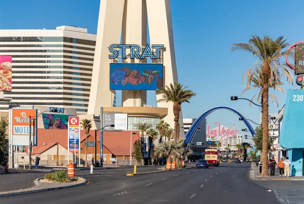 Una Foto Dello Strat Skypod Del Las Vegas Boulevard Gateway — Foto Stock