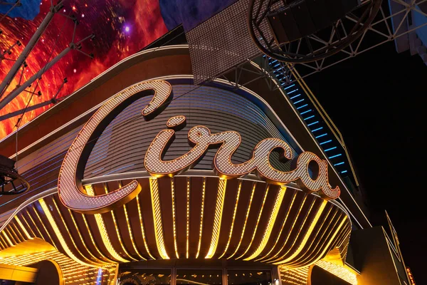 Egy Kép Neon Táblákról Circa Resort Casino Ban — Stock Fotó