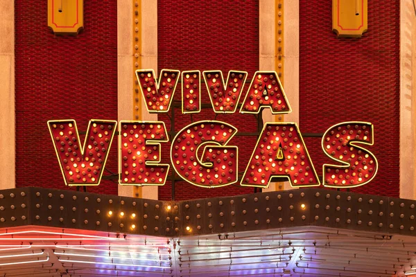 Una Foto Segno Neon Viva Vegas — Foto Stock