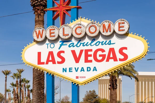 Una Foto Bienvenida Fabuloso Signo Las Vegas —  Fotos de Stock