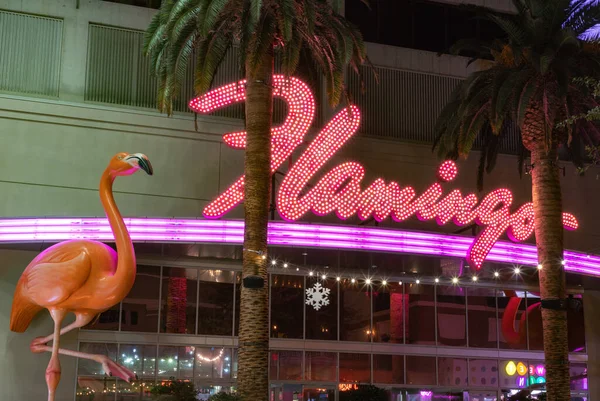 Uma Foto Flamingo Las Vegas Hotel Casino Assinar — Fotografia de Stock