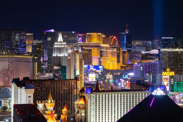 Een Schilderstuk Van Las Vegas Strip Avond — Stockfoto