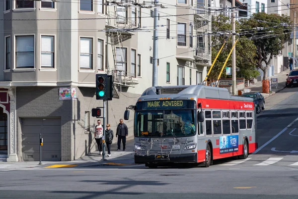 Egy Kép Egy Muni San Francisco Buszról — Stock Fotó