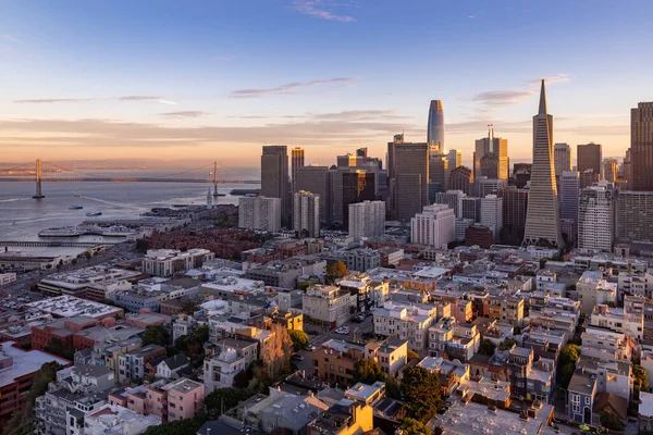 Bild Centrala San Francisco Vid Solnedgången — Stockfoto