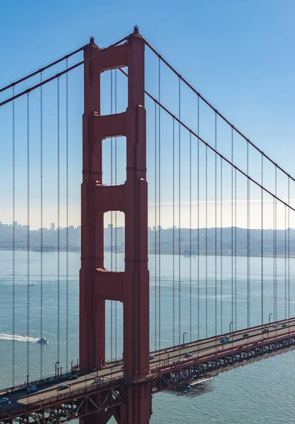 Une Image Golden Gate Bridge Tower Vue Battery Spencer — Photo