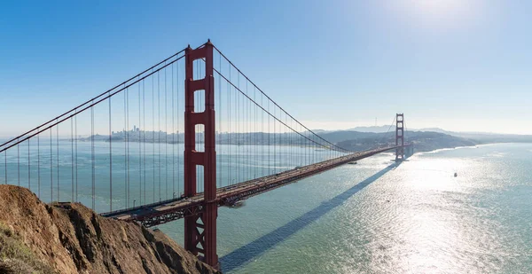 Stock image A picture of the Golden Gate Bridge in the morning, as seen from Battery Spencer.