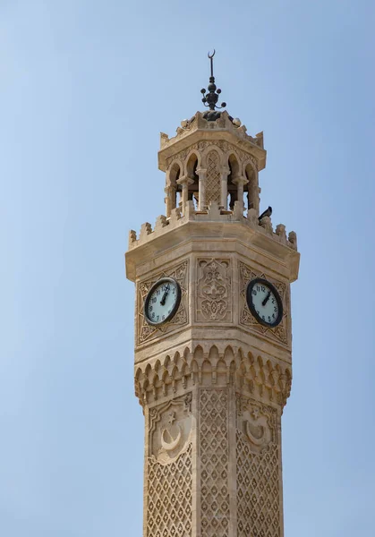 Una Imagen Sección Superior Torre Del Reloj Izmir — Foto de Stock