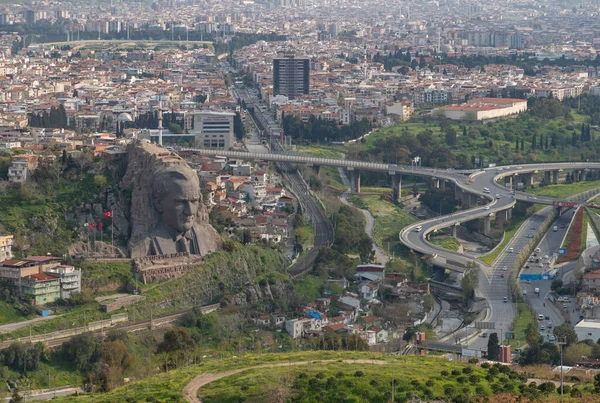 Stock image A picture of the Ataturk Mask and the surrounding area of south Izmir.