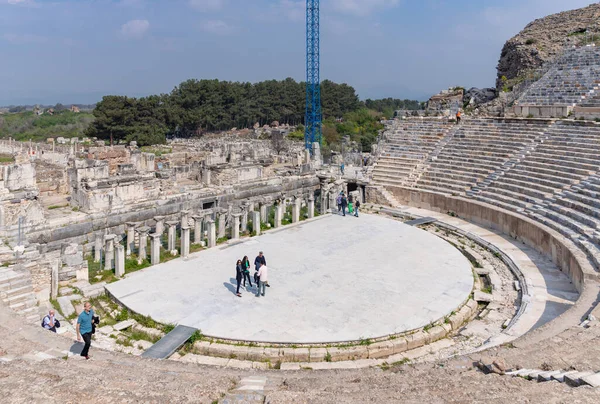 Een Schilderstuk Van Het Theater Efeze Ancient City — Stockfoto