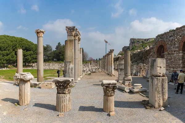 Een Foto Van Commerciële Agora Efeze Oude Stad — Stockfoto