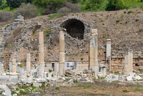Une Image Des Ruines Basilique Ancienne Ville Ephèse — Photo