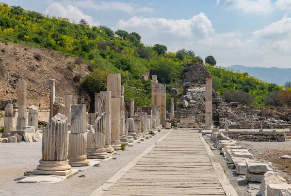 Une Image Des Ruines Basilique Ancienne Ville Ephèse — Photo