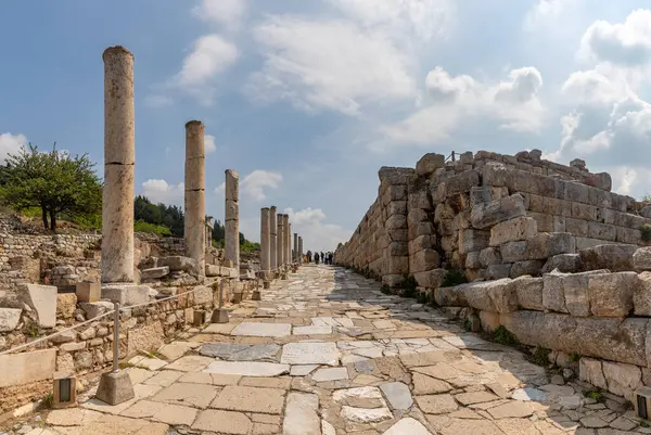 Een Afbeelding Van Heilige Wandelweg Bij Efeze Oude Stad — Stockfoto