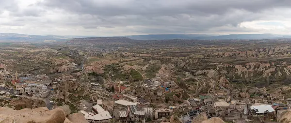 Picture Goreme Historical National Park Town Uchisar Cloudy Day — Stock Photo, Image