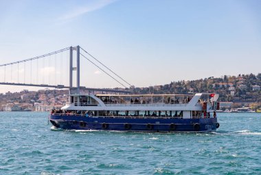 Boğazdaki bir feribotun resmi..