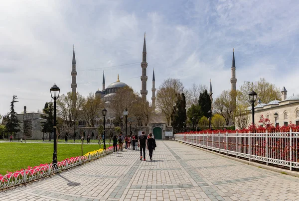 Una Foto Mezquita Azul Parque Sultán Ahmet — Foto de Stock