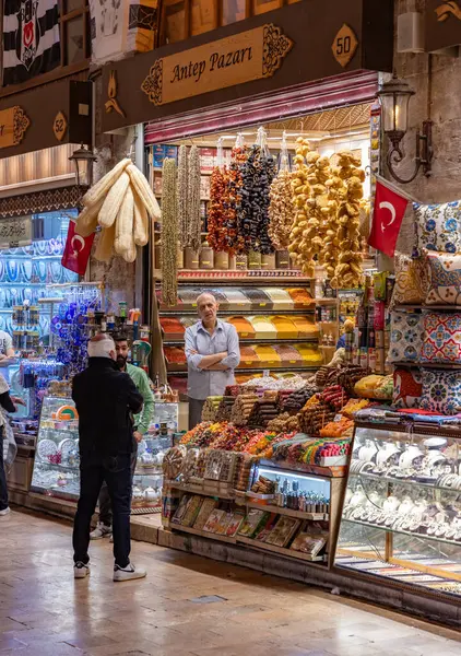 Una Foto Tienda Dentro Del Bazar Egipcio Spice Estambul —  Fotos de Stock