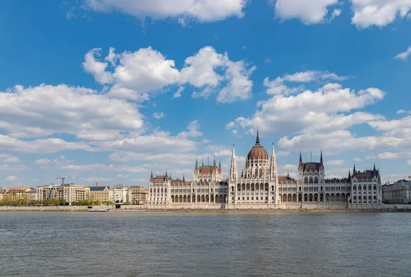 Picture Iconic Hungarian Parliament Building Seen Other Side Danube River — Stock Photo, Image