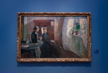 Edward Munch tarafından 1889 'da, Oslo Ulusal Müzesi Koleksiyon Sergisi' nde yapılan Bahar tablosunun resmi..