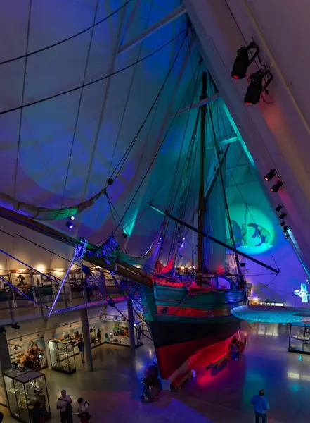 Фотография Лодки Жоа Добро Пожаловать Борт Выставка Музея Фрам — стоковое фото