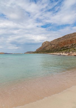 A picture of the famous pink sand on Balos Beach.