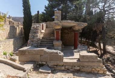 Knossos Sarayı 'ndaki South House' un bir resmi..