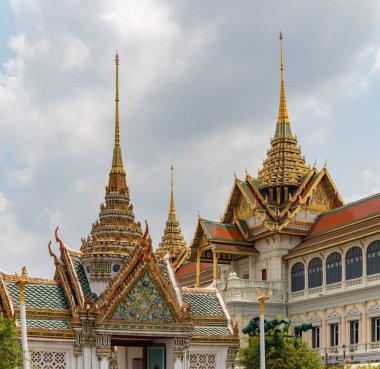 Dusit Kraliyet Salonu Maha Prasat ve Büyük Saray 'daki Chakri Maha Prasat Taht Salonu' nun resmi..