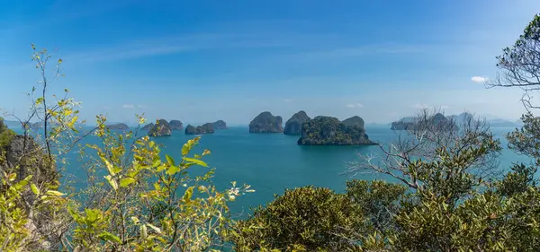 stock image A picture of the Lao Lading Island group as seen from the Hong Island Viewpoint.