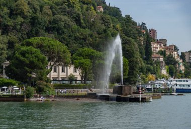 A picture of the Villa Geno fountain in the north of Como. clipart