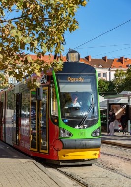 Poznan 'da bir tramvay resmi..